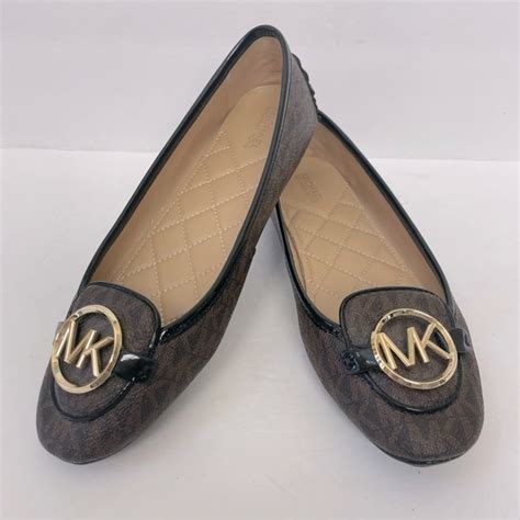 michael kors lillie moccasin flats brown|lillie logo moccasin mk.